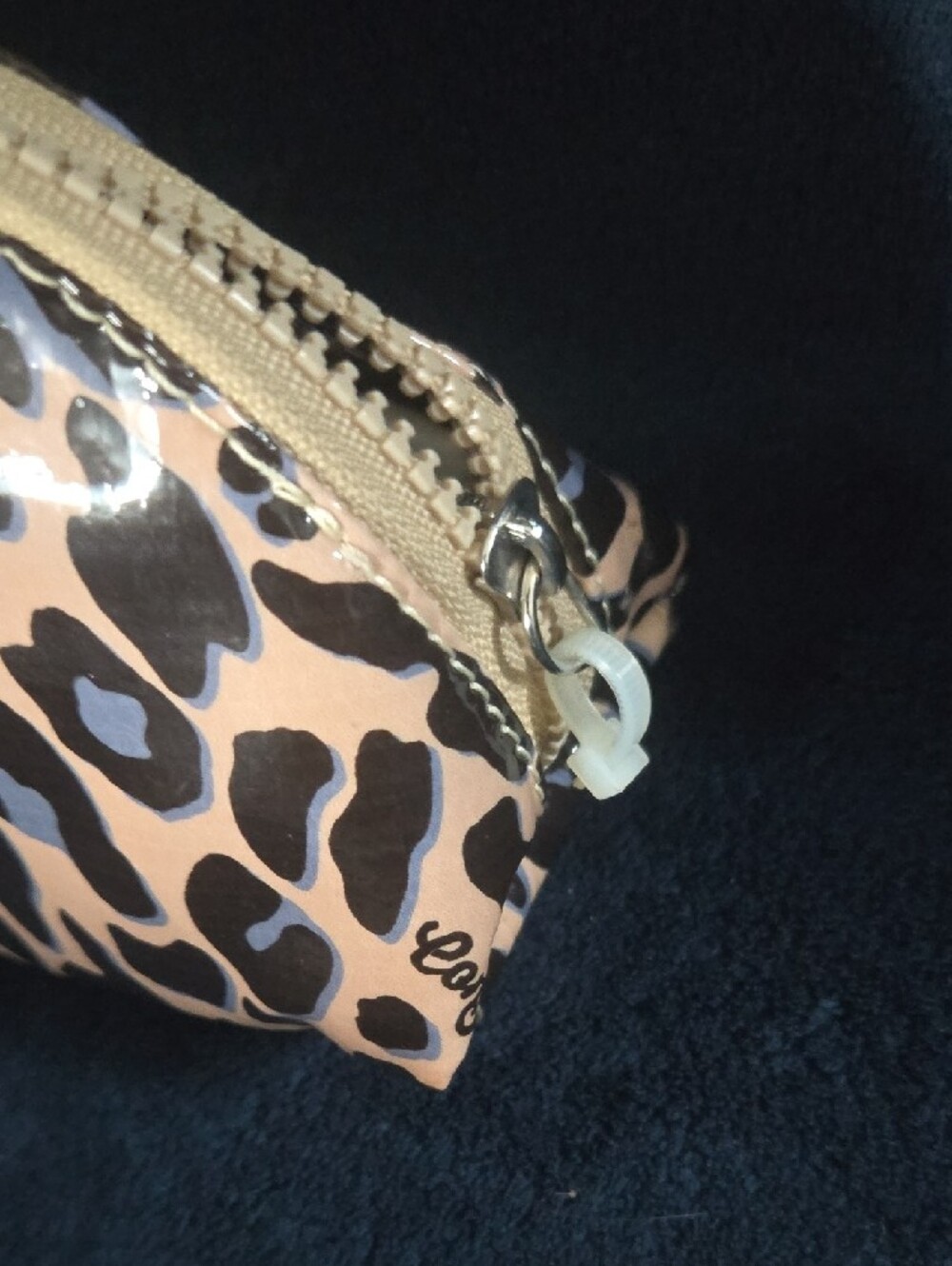 Leopard Print Dome Cosmetic Case in Beige and Black *SOLD OUT ONLINE* - Picture 10 of 12